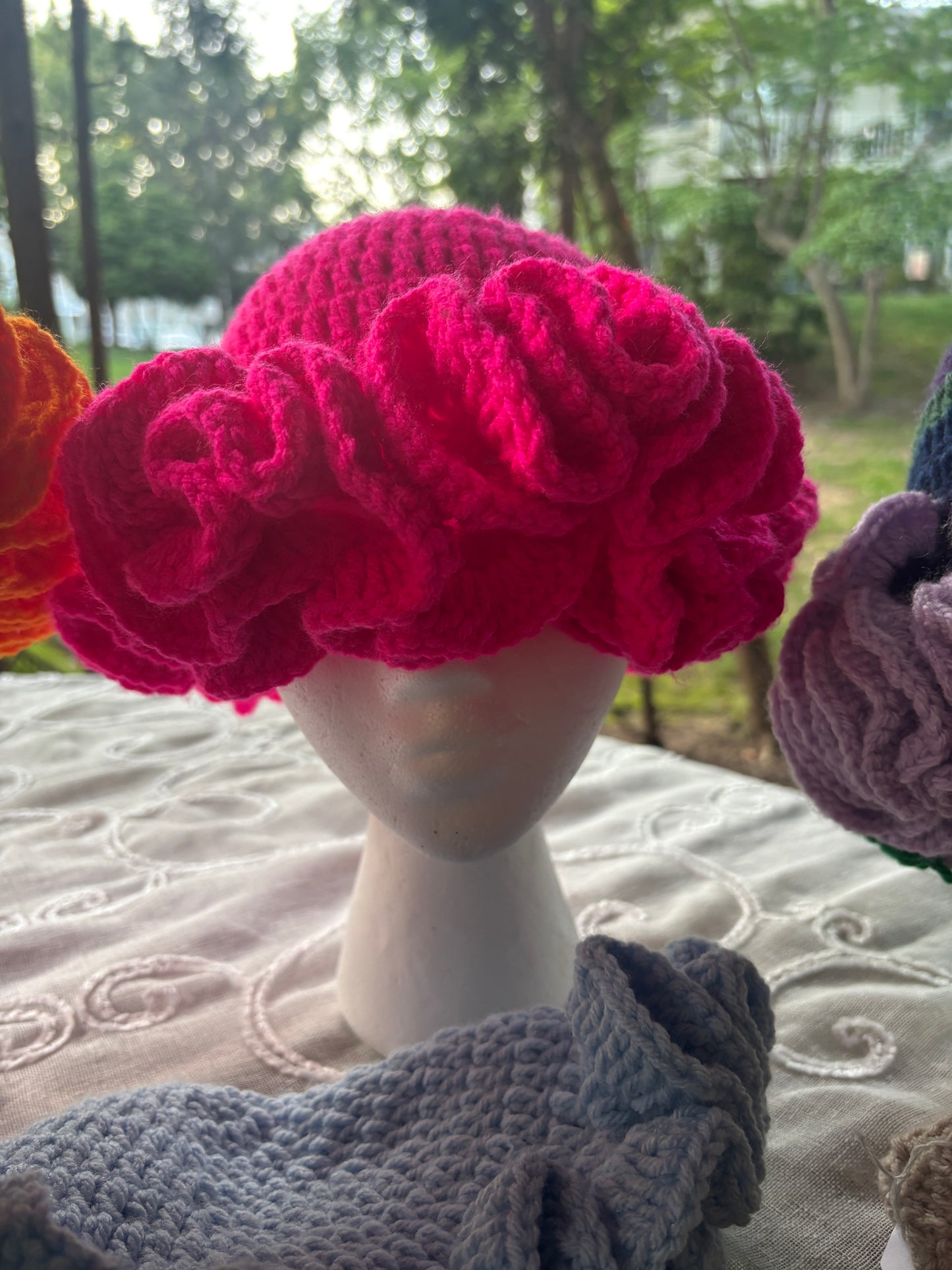 Crochet Ruffle Hat
