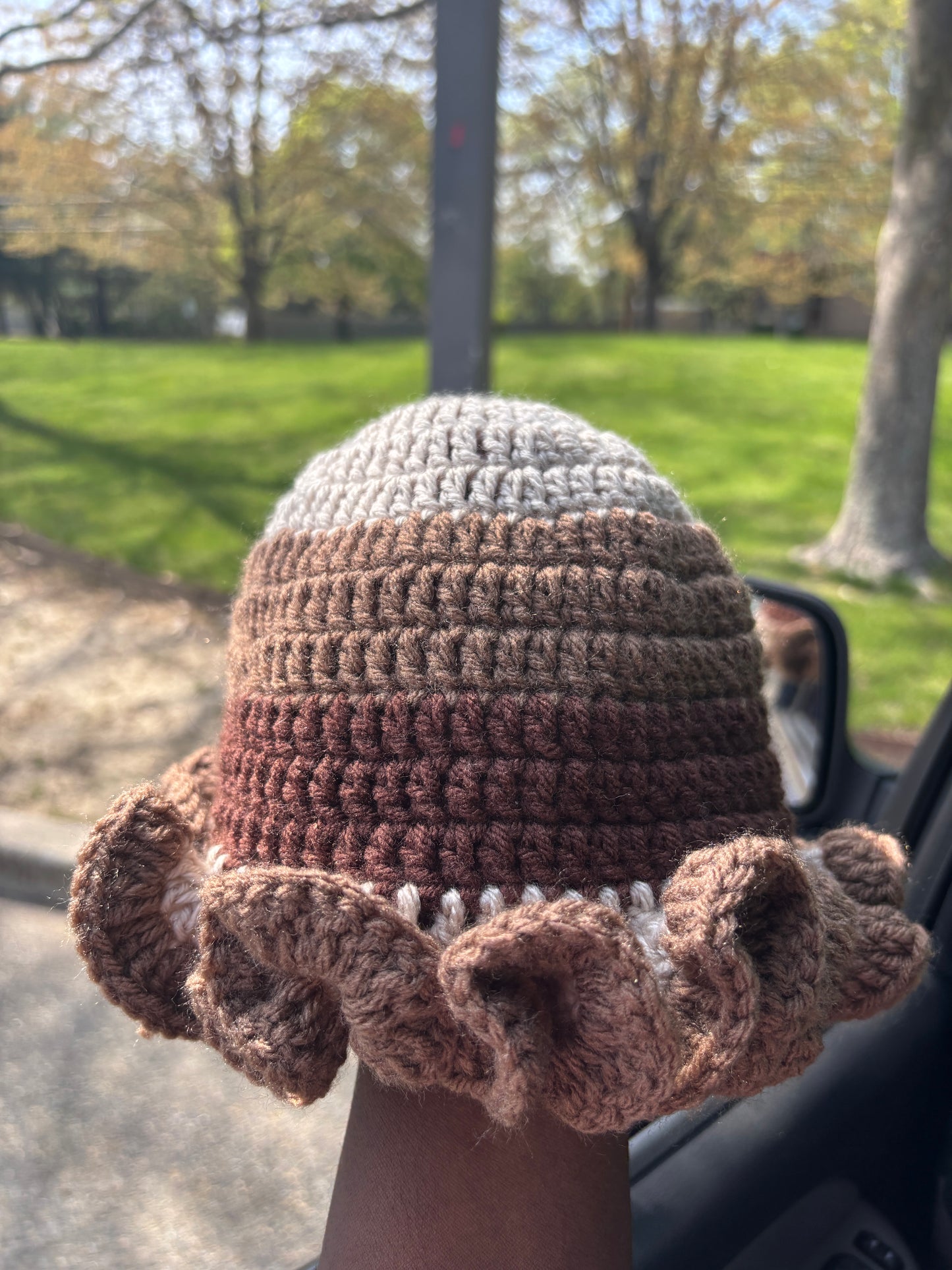 Crochet Ruffle Hat