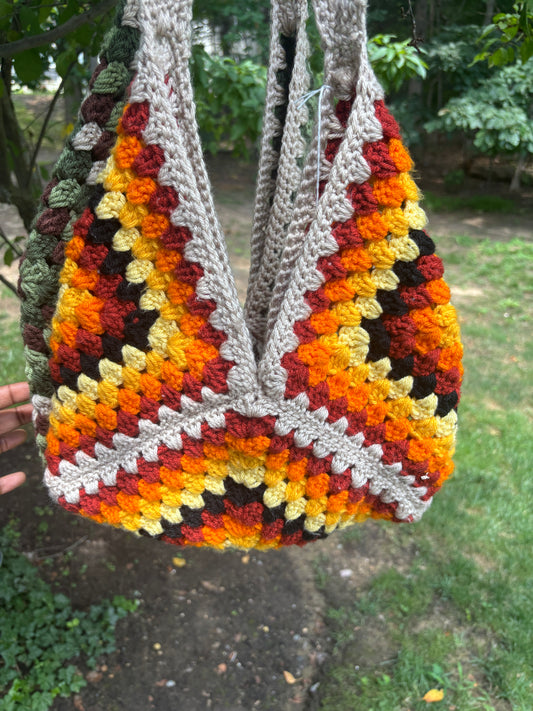Multi-color 3 square bag